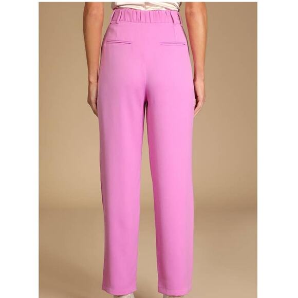 LULU'S XL Purple Sophisticated Take Light High-Waisted Trouser Pants NWT B165 - Picture 2 of 11